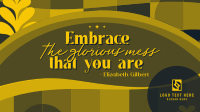 Abstract Modern Positive Quote Facebook event cover Image Preview