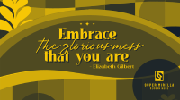 Abstract Modern Positive Quote Facebook Event Cover Design