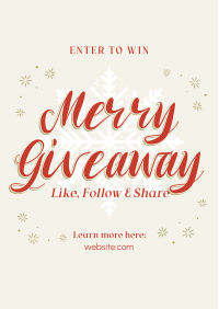 Merry Giveaway Announcement Flyer Image Preview