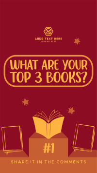 Your Top 3 Books Instagram reel Image Preview