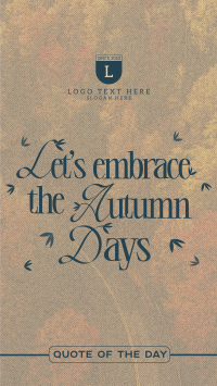 Trendy Autumn Greeting TikTok Video Preview