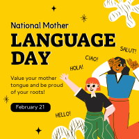 Mother Language Day Instagram Post Design