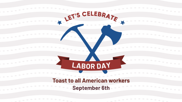 Labor Day Badge Facebook Event Cover Design