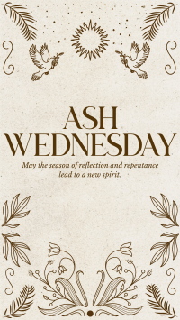 Rustic Ash Wednesday Facebook Story Design