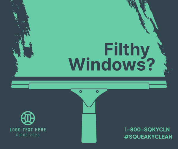 Filthy Window Cleaner Facebook Post Design Image Preview