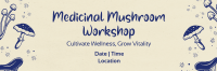 Monoline Mushroom Workshop Twitter Header Design