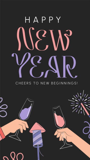 New Year Celebration Facebook story Image Preview