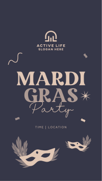 Mardi Gras Party Facebook story Image Preview