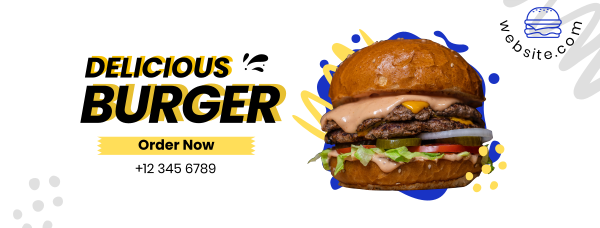 Delicious Burger Facebook Cover Design Image Preview