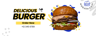 Delicious Burger Facebook cover Image Preview