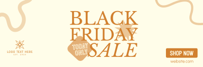 Black Friday Scribble Sale Twitter Header Image Preview