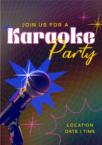 Karaoke Party Poster Design