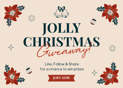 Jolly Christmas Giveaway Postcard Image Preview