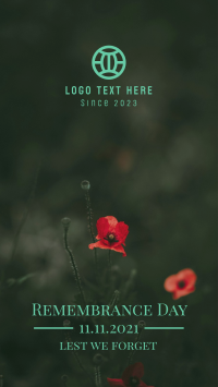 Floral Red Poppy Facebook story Image Preview