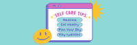 Self Care Tips Twitter Header Design