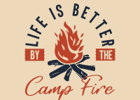 Camp Fire Postcard Image Preview