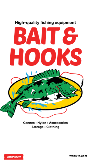Bait & Hooks Fishing Facebook story Image Preview