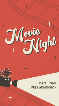 Film Movie Night Facebook Story Design