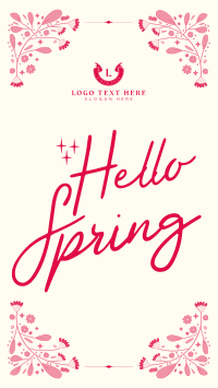 Floral Hello Spring Instagram Reel Preview