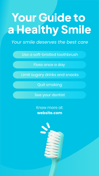 Guide To A Healthy Smile TikTok Video Design