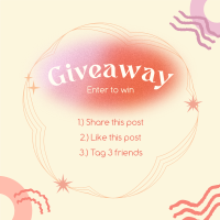 Abstract Giveaway Rules Instagram Post Design
