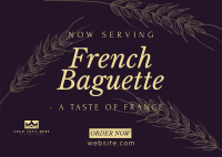 Classic French Baguette Postcard Image Preview
