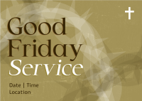  Good Friday Service Postcard Design