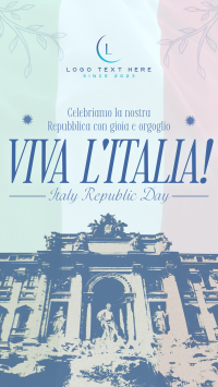 Vintage Italian Republic Day TikTok Video Design
