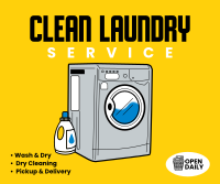 Clean Laundry Wash Facebook post Image Preview
