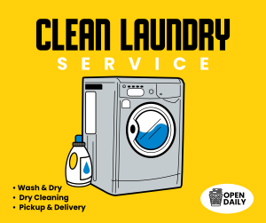 Clean Laundry Wash Facebook post Image Preview