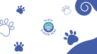 Puppy Paw Prints Facebook Event Cover Design