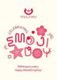 Celebrate Emojis Poster Design