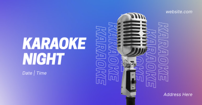 Karaoke Night Gradient Facebook ad Image Preview