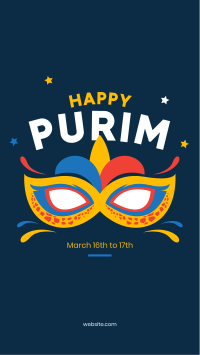 Purim Mask Facebook story Image Preview