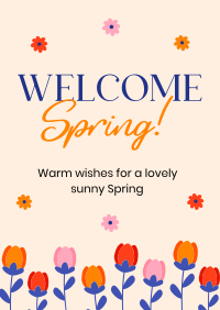 Welcome Spring Greeting Poster Image Preview