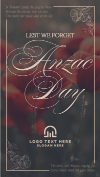 Elegant Anzac Day Instagram story Image Preview