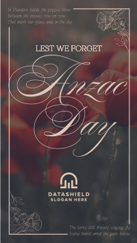 Elegant Anzac Day Instagram story Image Preview