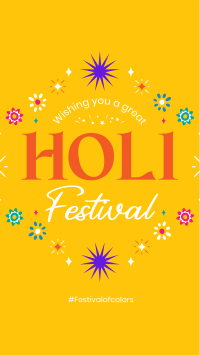 Holi Fest Burst Facebook Story Design