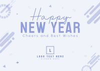 New Year Blob Greeting Postcard Image Preview