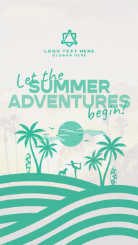 Retro Summer Silhouette TikTok video Image Preview