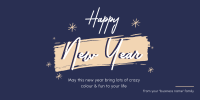 New Year Greet Twitter Post Design