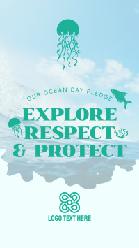 Ocean Day Pledge TikTok video Image Preview