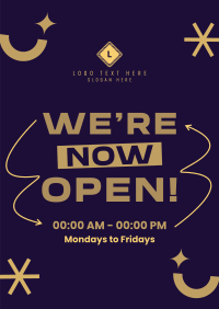 Now Open for Business Poster Design