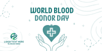 Handy Blood Donation Twitter Post Design