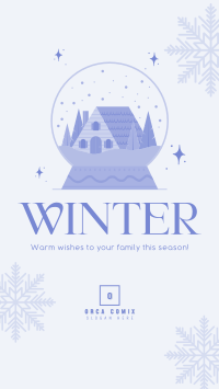 Winter Inside Globe Facebook Story Design