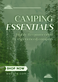 Mountain Hiking Camping Essentials Flyer Design