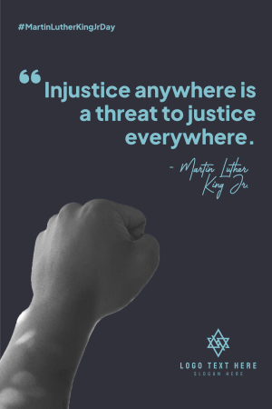 Martin Luther King Justice Pinterest Pin Image Preview