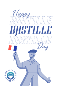 Hey Hey It's Bastille Day Poster Design