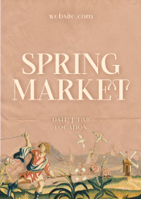 Rustic Spring Sale Poster Design