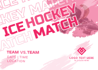 Ice Hockey Versus Match Postcard Design